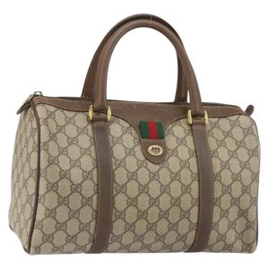 GG Supreme Web Sherry Line Boston Bag